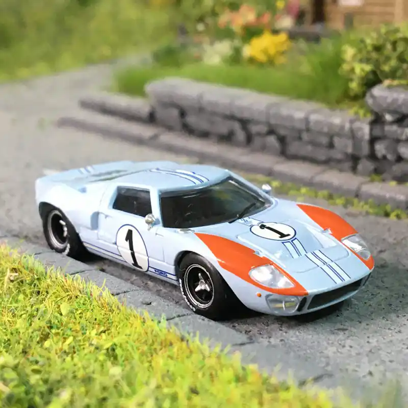 Ford GT40, No1, 24H le Mans, 1966, Ken Miles, Denny Hulme, 2nd place - BREKINA 18554 - HO 1/87 Prix Choc
