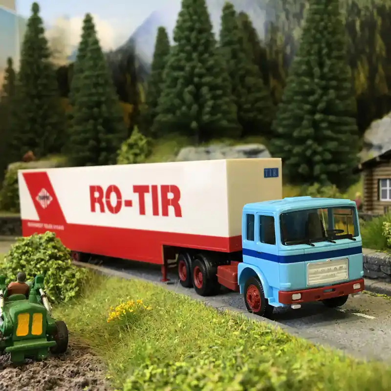 Solde Roman Diesel, semi-remorque, jumbo fourgon, RO-TIR, Roumanie - HERPA 320696 - HO 1/87