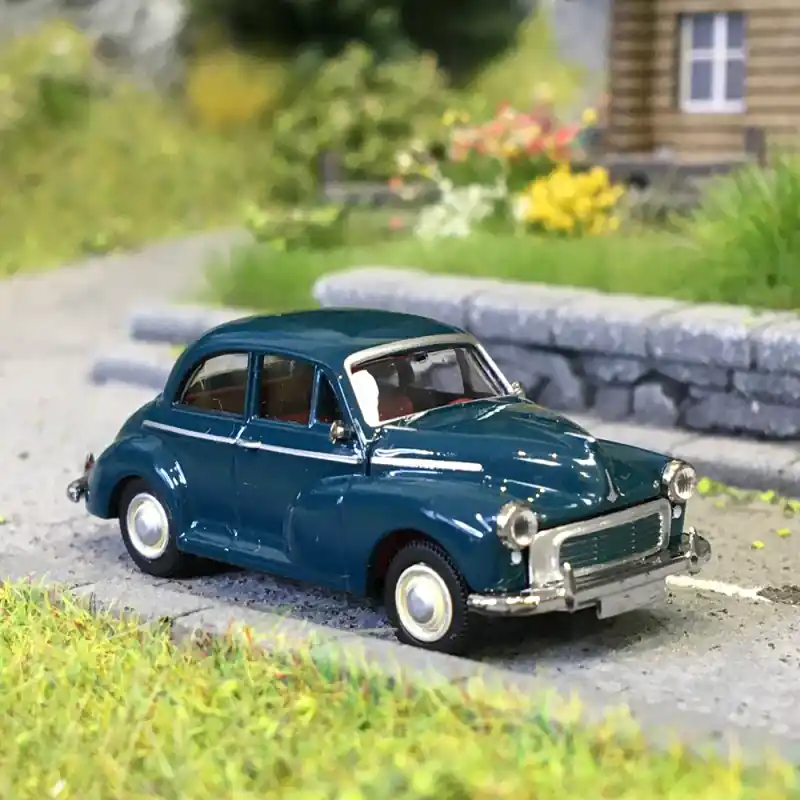 Réduction Morris Minor 1000, bleu, 1956 - BREKINA 15215 - HO 1/87