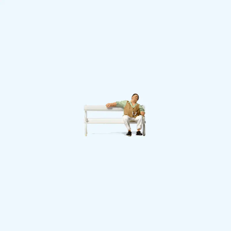 Un homme sur un banc de parc - PREISER 28274 - HO 1/87 Pas Cher