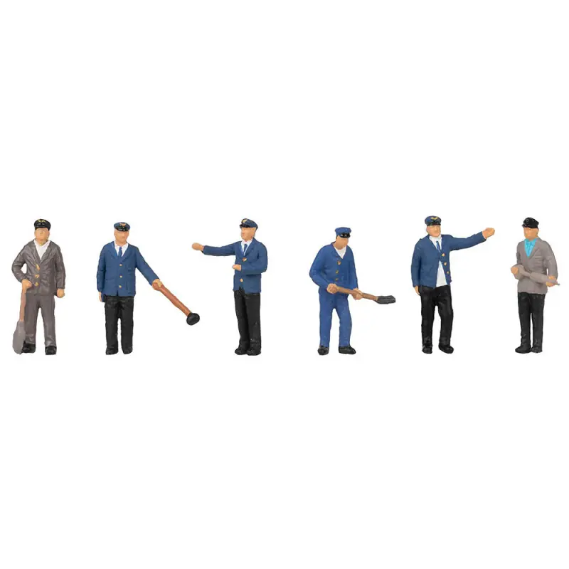 6 Employés de dépôt ferroviaire - FALLER 151706 - HO 1/87 Offre Limitée