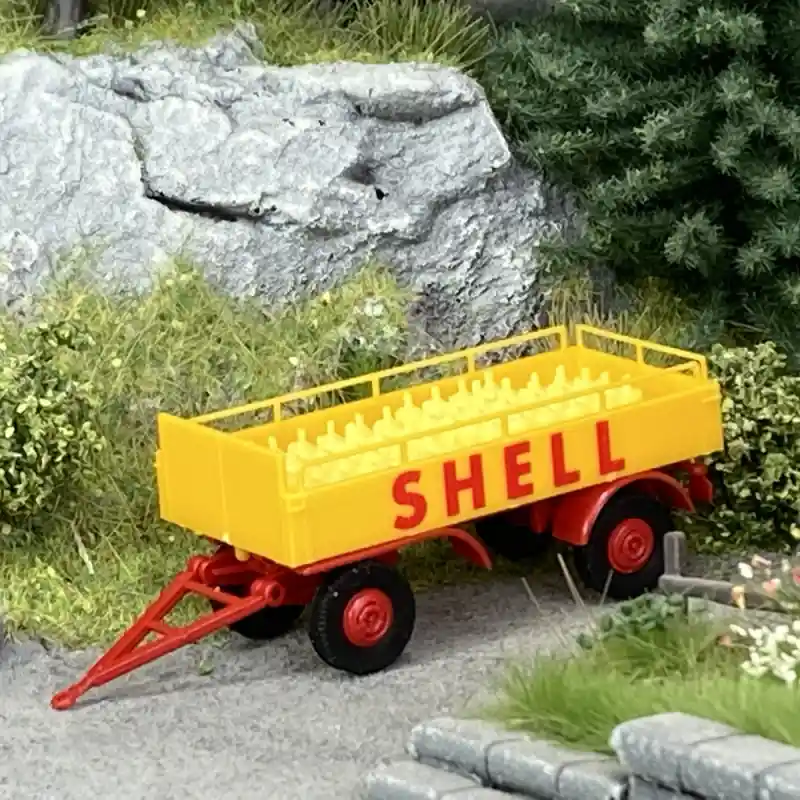 Remorque SHELL avec chargement, Jaune - BREKINA 55350 - HO 1/87 Marque