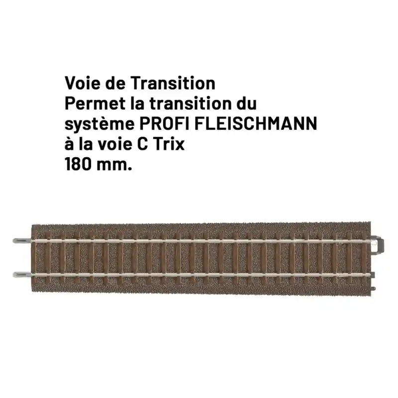 1 voie de Transition "Fleischmann / Trix"-HO 1/87-TRIX 62922 Top Vente