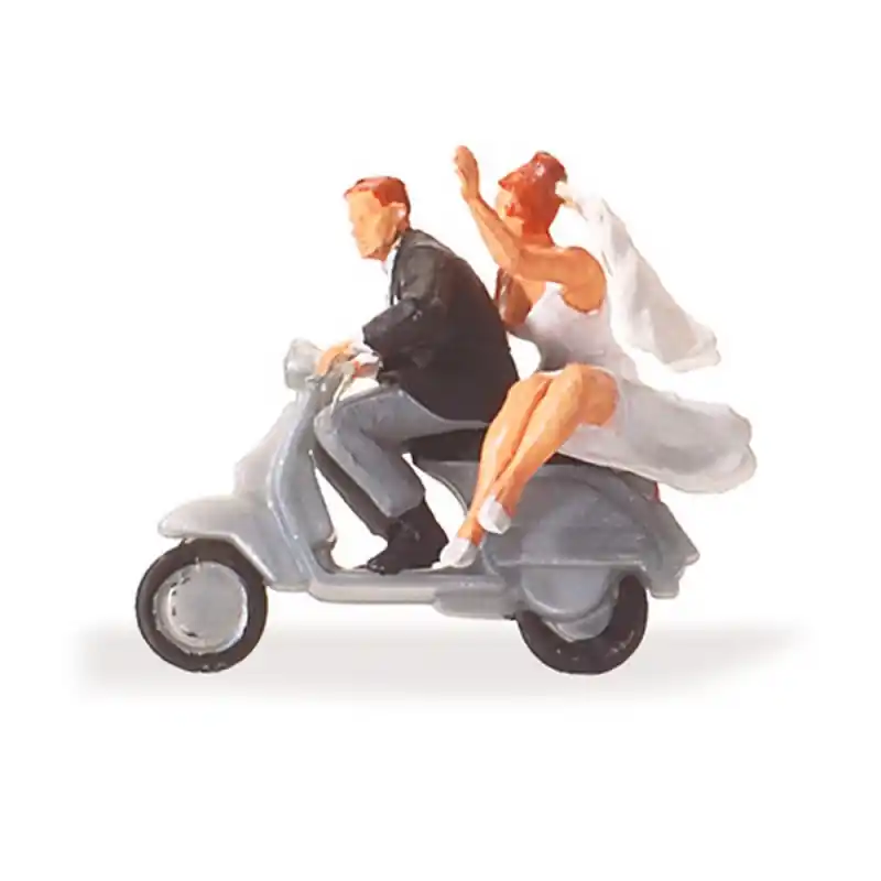 Promotion Jeunes mariés en Vespa-HO 1/87-PREISER 28150