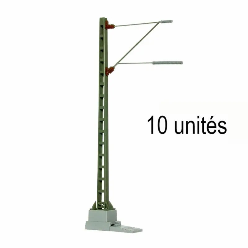 10 mats de ligne pour caténaires métal -HO-1/87-VIESSMANN 4109 Achat Immédiat