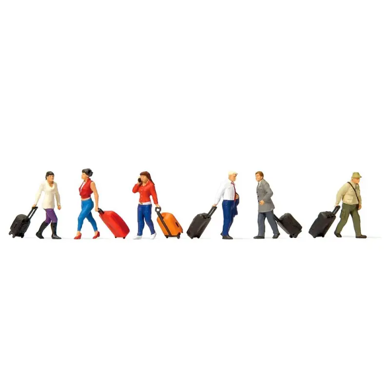 Affaire À Saisir Voyageurs marchants + bagages HO-1/87-PREISER 10640