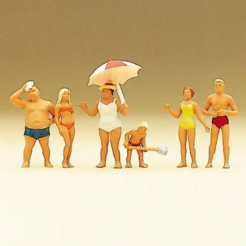 Prix Promo 6 personnages à la plage-HO 1/87-PREISER 10283
