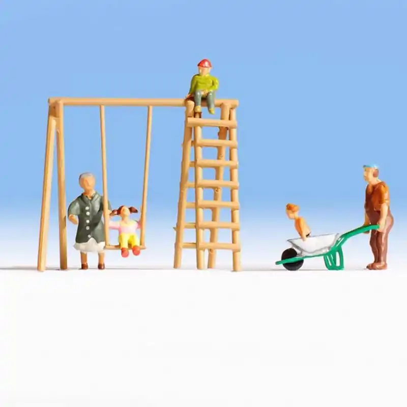 Vente Directe Enfants jouant dans le jardin avec grand-parents-HO-1/87-NOCH 15589