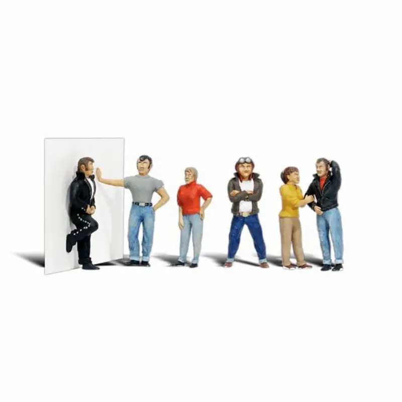 Super Prix 6 personnages type rebelle -HO-1/87-WOODLAND SCENICS A1849