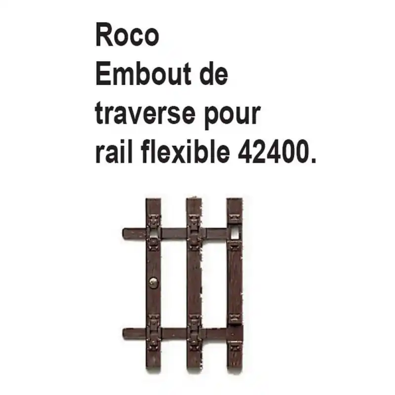 12 Embouts de traverse pour rail flexible 42400 code 83 -HO-1/87-ROCO 42600 Affaire À Saisir