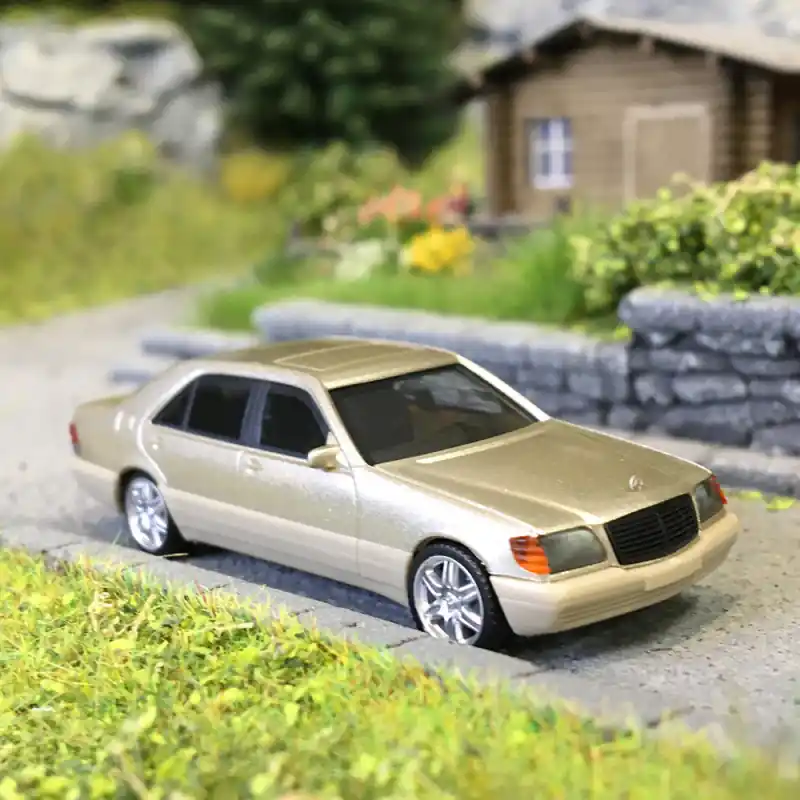 Mercedes Benz, 600 SEL V12, jantes brabus, argent - HERPA 030946-002 - HO 1/87 Petit Prix