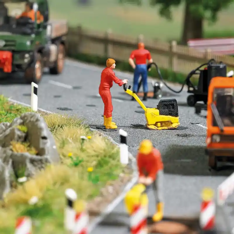 Dameuse avec ouvrier et accessoires-HO 1/87-BUSCH 7804 Acheter En Ligne