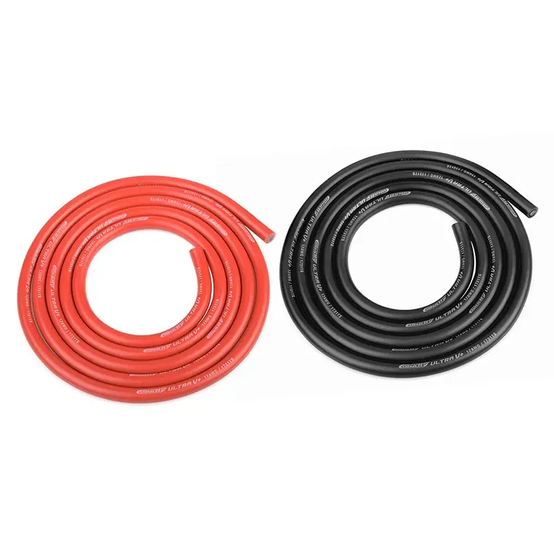 Team Corally - Câble silicone Ultra V+ - Super flexible - Noir et Rouge - 12AWG - 1731 / 0.05 Brins - DE 4.5mm - 2x 1m Promotion Saisonnière