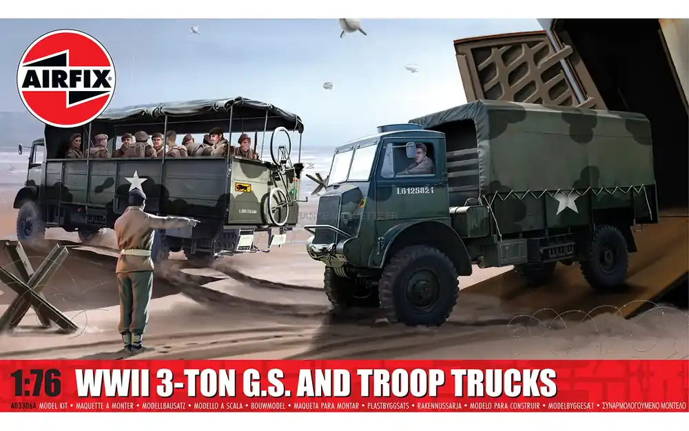 3-ton 4x4 General Service & Troop Trucks 1/76 - Airfix A03306A Expédié Aujourd'hui