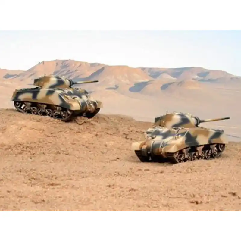 2nde guerre mondiale ITALERI 7511 - 2 chars M4A2 Sherman III - 1/72 Prix Cassé