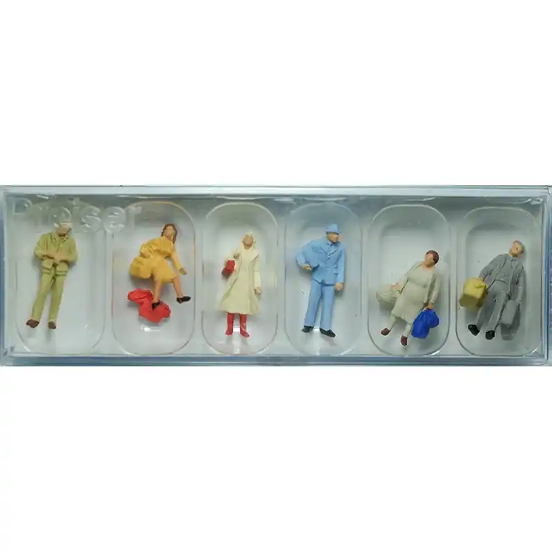 Usine Directe HO 1/87 PREISER 14133 - 6 Voyageurs Avec Leurs Bagages