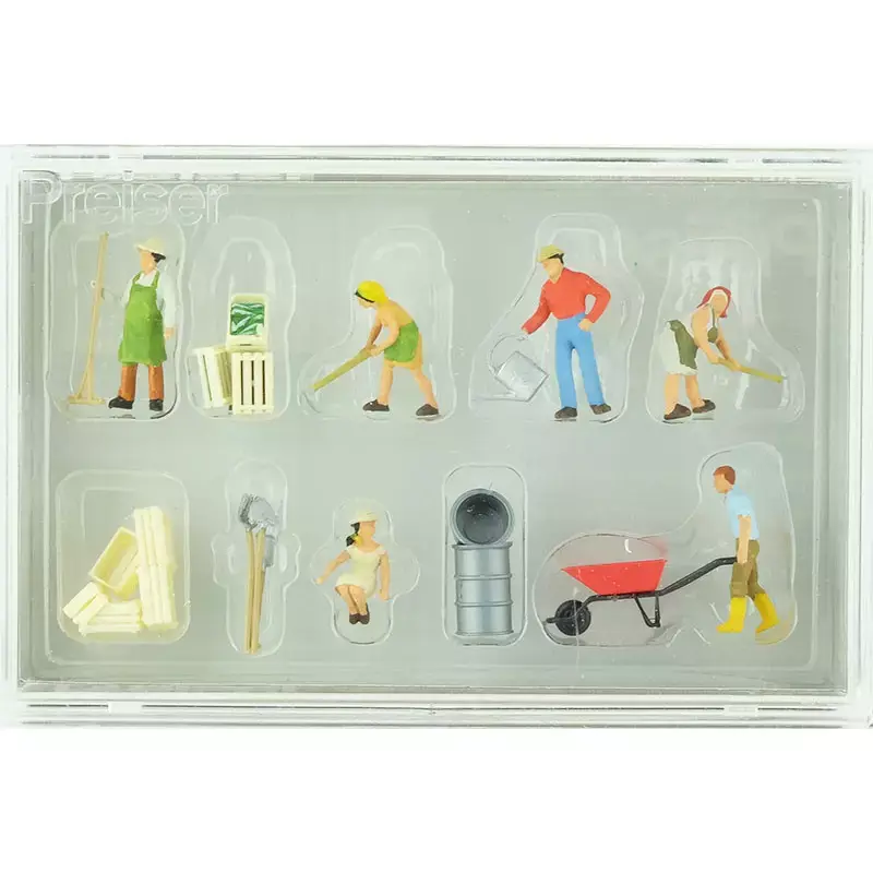 HO 1/87 PREISER 10046 - Set De Jardiniers Avec Accessoires Offre Du Jour