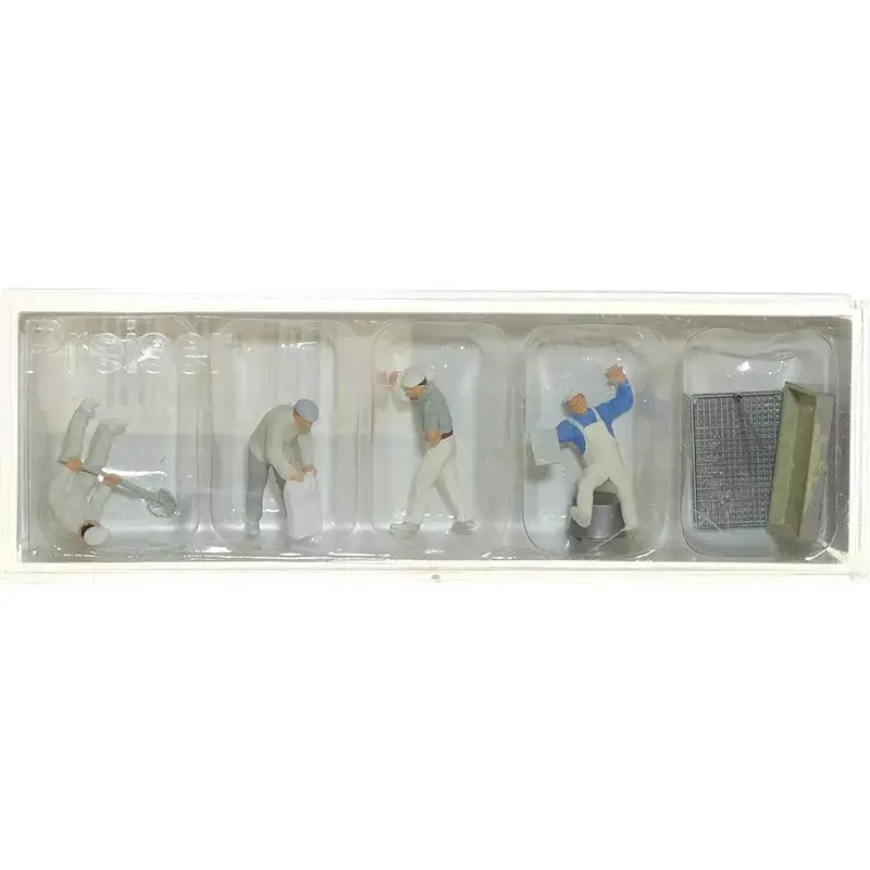 PREISER 10654 4 Maçons Et Accessoires - HO 1/87 Achetez Aujourd'hui