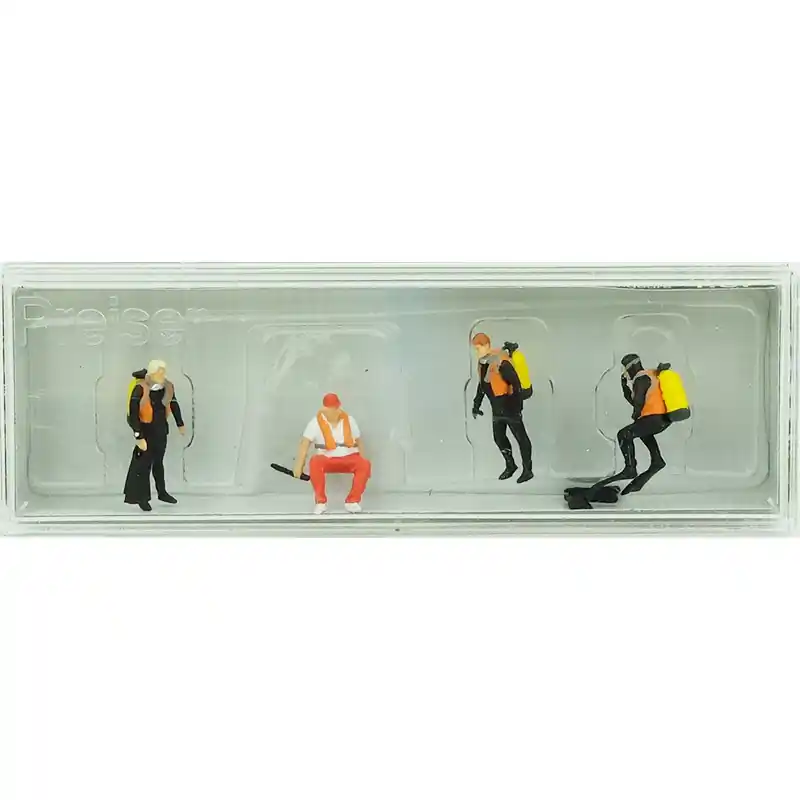 Retour Gratuit PREISER 10693 Equipe De Plongeurs - HO 1/87