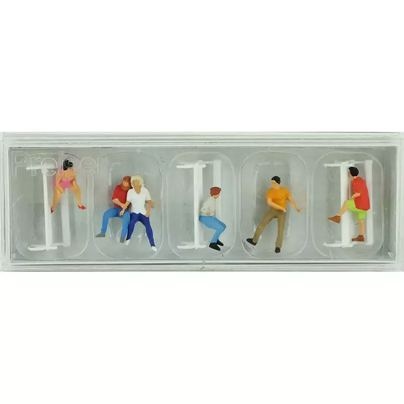 PREISER 10739 6 Personnages Sur Les Bancs Publics - HO 1/87 Meilleure Vente