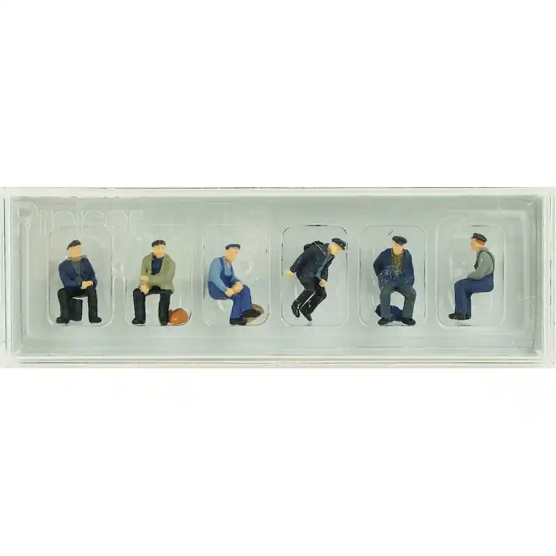 PREISER 10351 Ouvriers Et Dockers Assis - HO 1/87 Produit De Marque