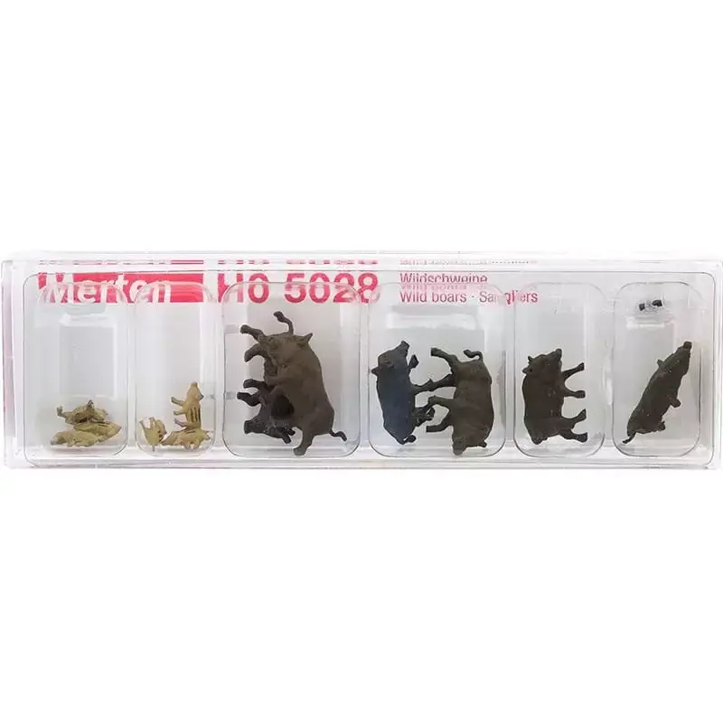 MERTEN 5028 6 Sangliers Et 6 Marcassins - HO 1/87 Usine Directe