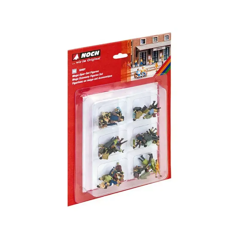 Offre Du Jour NOCH 18401 60 Figurines Marchant Et Assises - Echelle HO 1/87