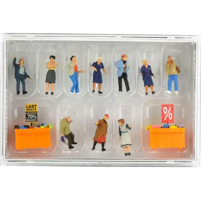 PREISER 10647 Chasse Aux Bonnes Affaires - HO 1/87 Prix Réduit