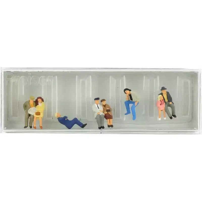 PREISER 10384 Personnages Attendant Le Bus Ou Le Train - HO 1/87 Prix Bas