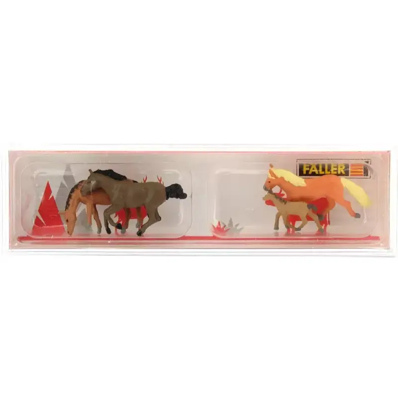 Vente Directe FALLER 151912 Chevaux Et Poulain - HO 1/87