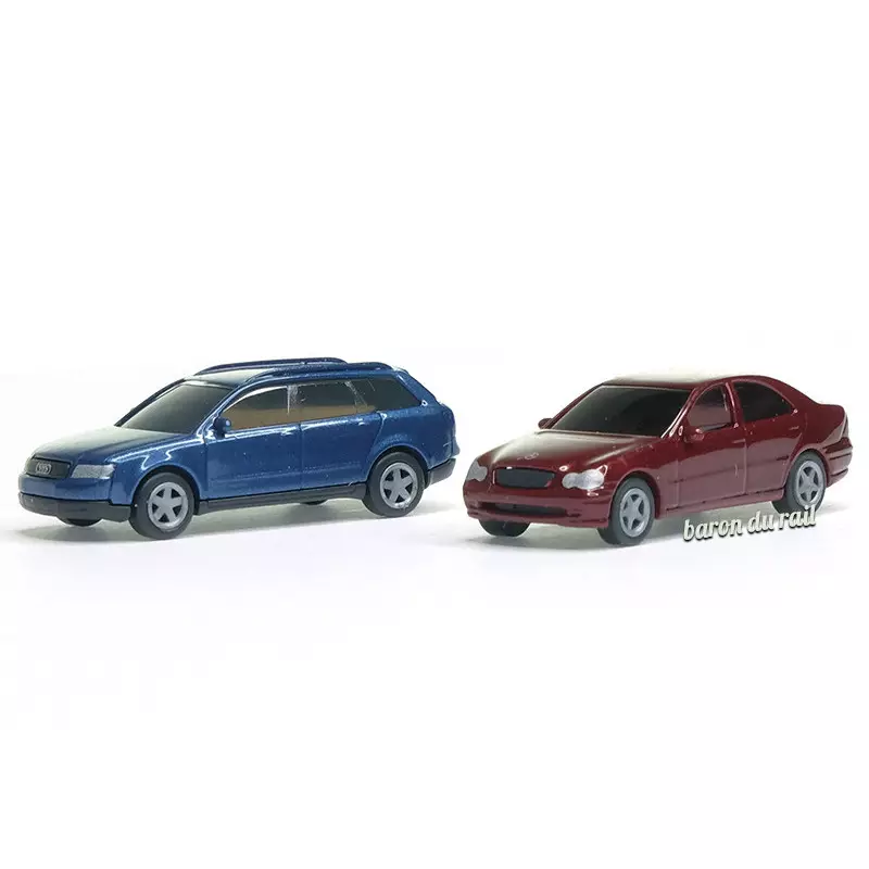 BUSCH 8346 2x Voitures Audi a4 Avant Et Mercedes Classe C - N 1/160 Promotion