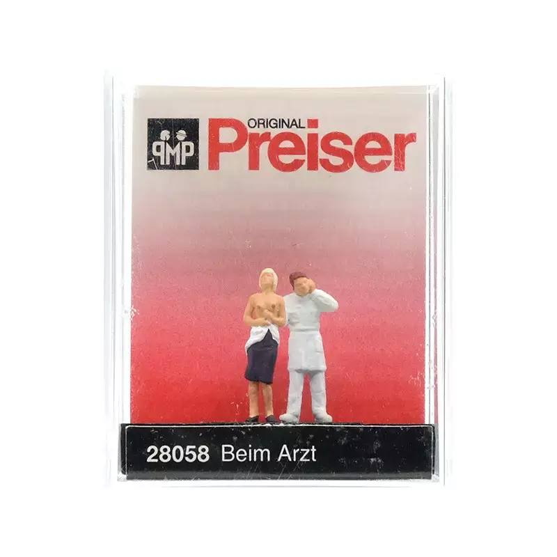 PREISER 28058 Médecin Auscultant Une Femme - HO 1/87 Pas Cher