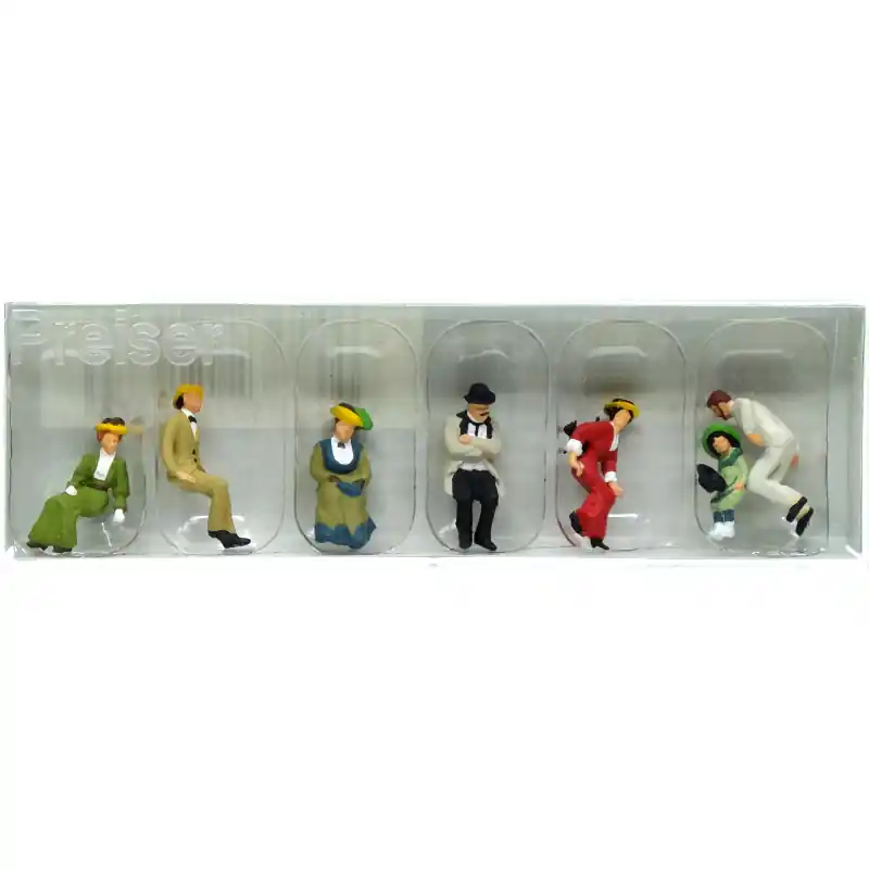 Solde PREISER 12137 Personnages Assis 1900 - HO 1/87