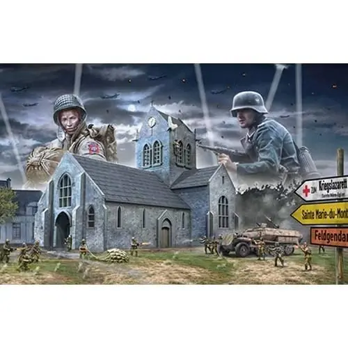 Dernier Modèle Maquette ST MERE EGLISE 6/6/1944 - Italeri