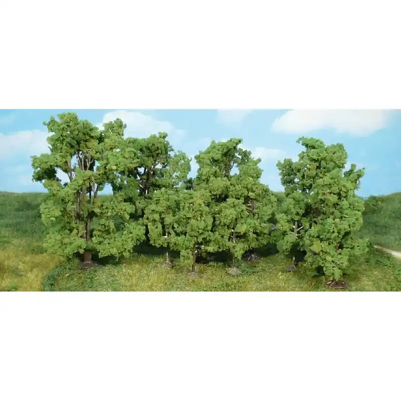 12 Arbres à feuilles - Vert - HEKI 1415 - Échelle HO / TT / N - 60-130 mm Haute Qualité