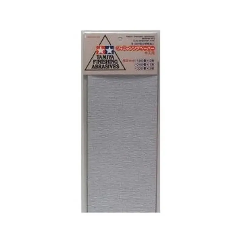 Jeu de papiers abrasifs moyens - Tamiya 87009 Quantité Limitée