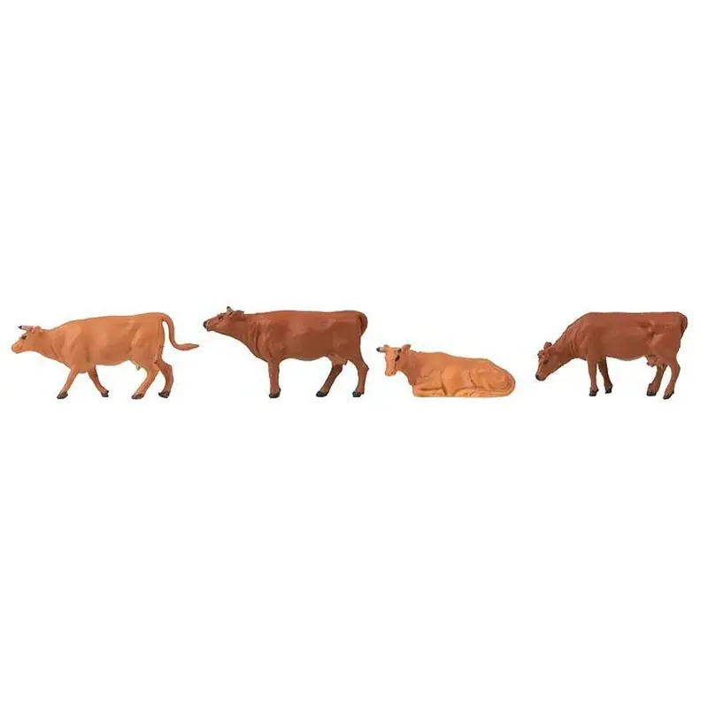 Lot de 4 figurines de vaches avec bruitage FALLER 180235 - HO 1/87 Soldes
