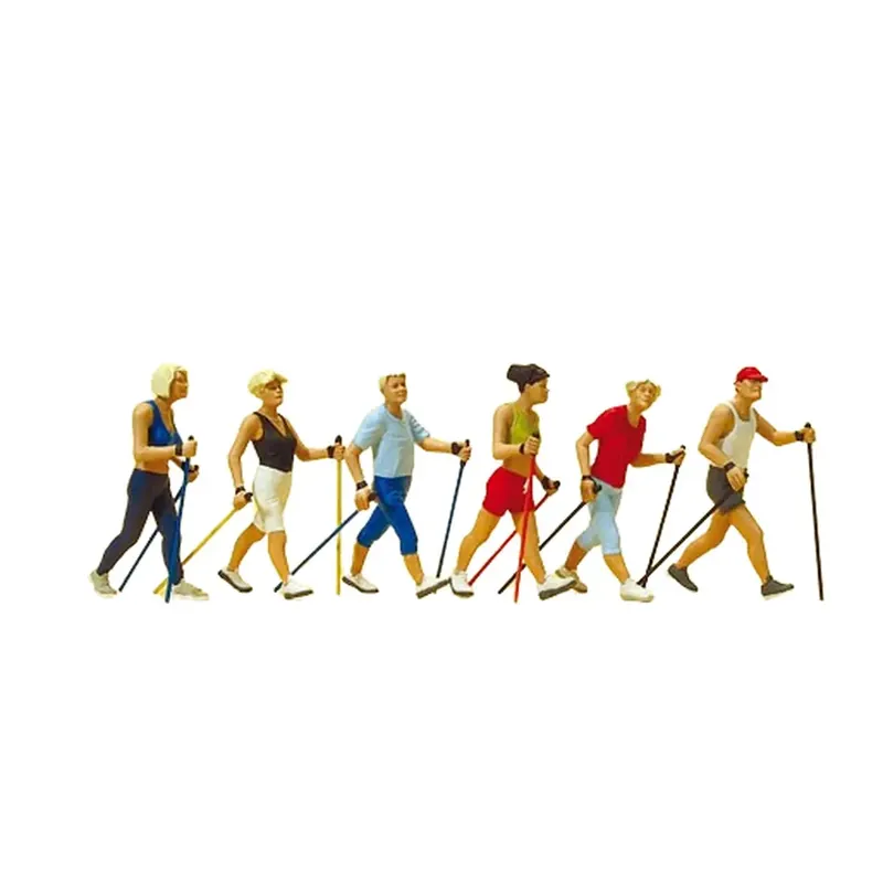Satisfait Ou Remboursé Lot de 6 Personnages - La Marche Nordique - PREISER 10575 - HO 1/87