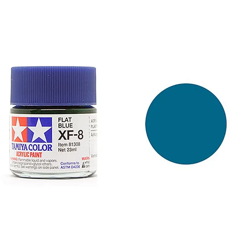Peinture acrylique en pot - Bleu MAT XF8 - TAMIYA 81708 - 10ml Livraison Express