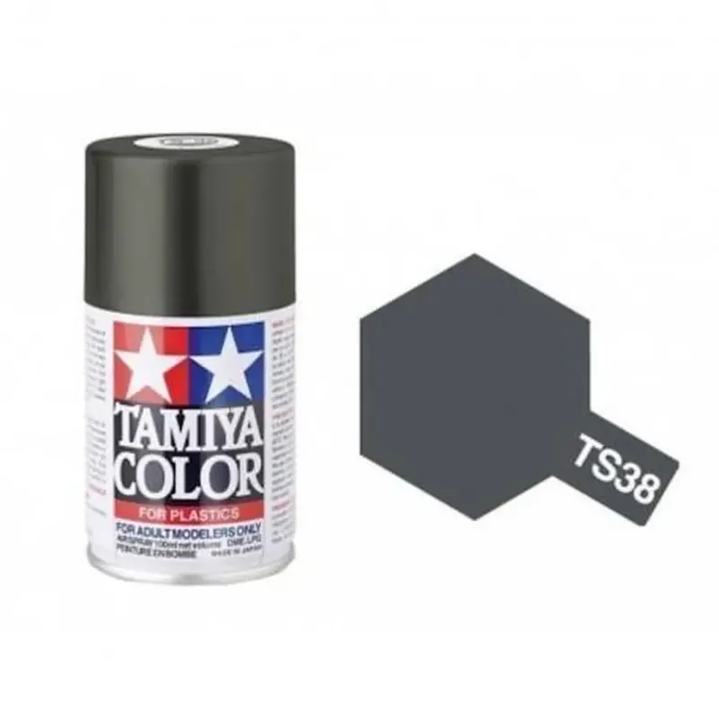 Peinture acrylique en spray - Gris Acier Brillant TS38 - Tamiya 85038 - 100ml Vente Flash