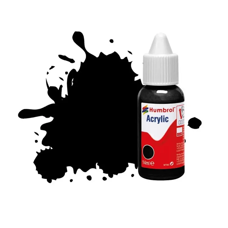 Prix Choc Peinture acrylique n°21 - Noir - Brillant - Humbrol DB0021 - 14 mL
