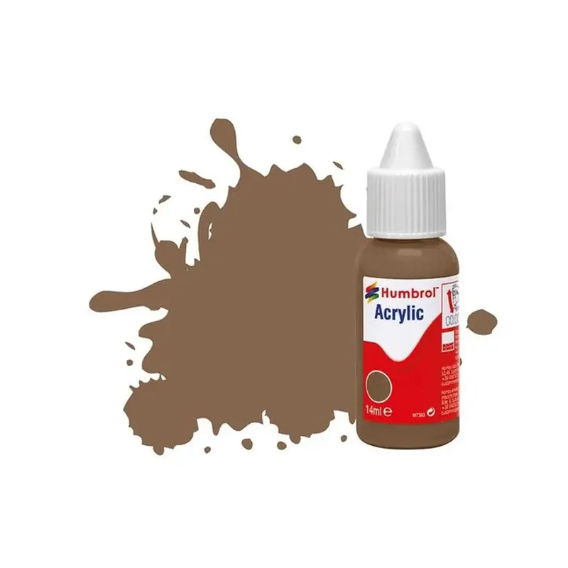 Peinture acrylique n°29 - couleur terre sombre MAT HUMBROL DB0029 - 14 mL Satisfait Ou Remboursé