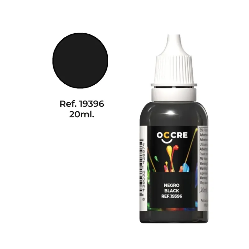 Soldes Peinture acrylique noir 20 ml - Occre 19396