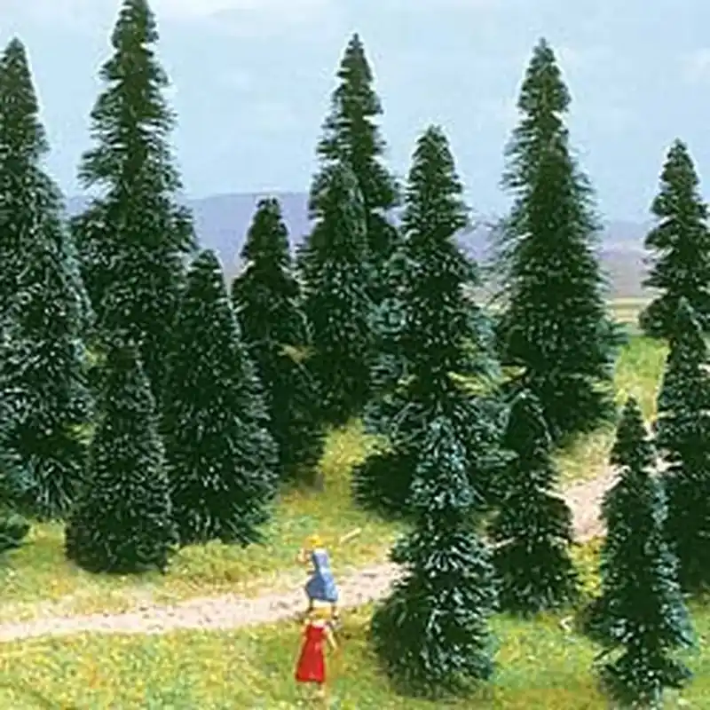Sachet de 10 Sapins - 6 à 12cm - BUSCH 6405 - Echelle HO 1/87 Livraison Express