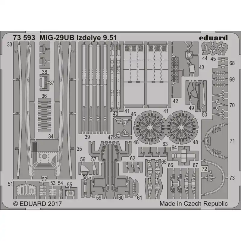 EDUARD 73593 MIG-29UB IZDELYE 9.51 (TRUMPETER) 1/72 Prix Réduit