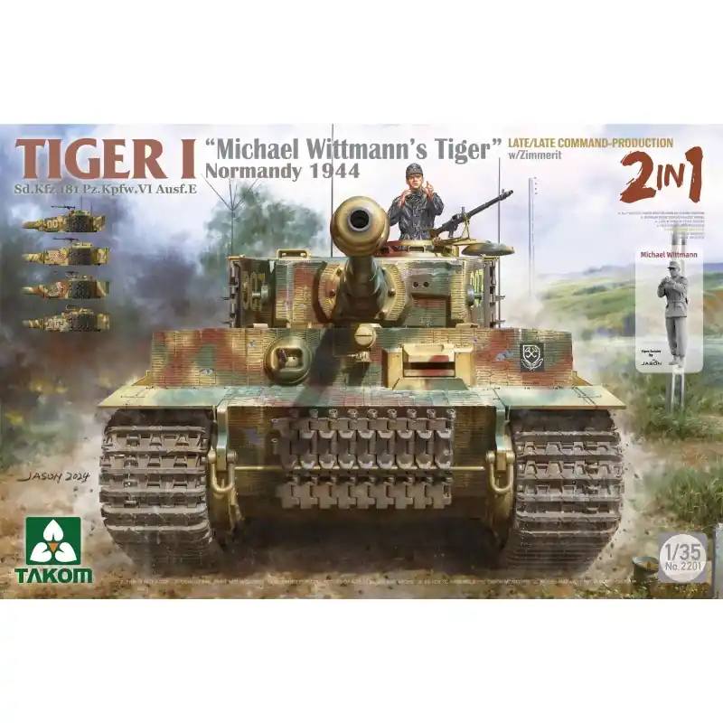 TAKOM 2201 MAQUETTE MILITAIRE TIGER I LATE MICHAEL WITTMAN NORMANDY 1944 2IN1 1/35 Promotion Saisonnière
