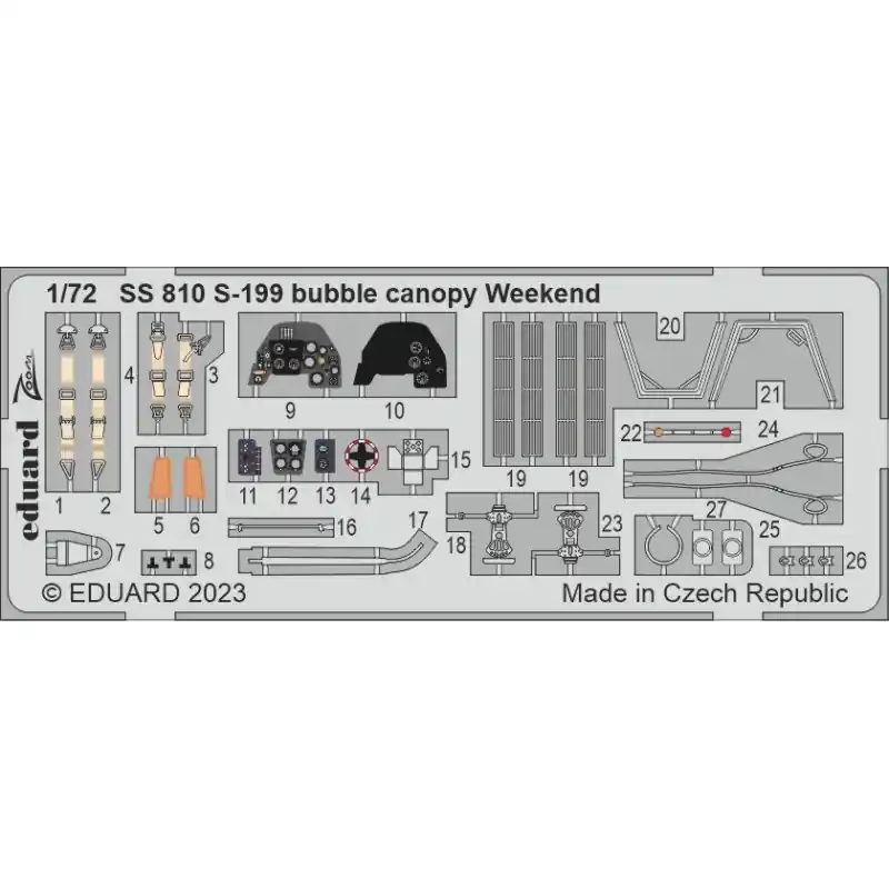 EDUARD SS810 S-199 BUBBLE CANOPY WEEKEND (EDUARD) 1/72 Vente Directe