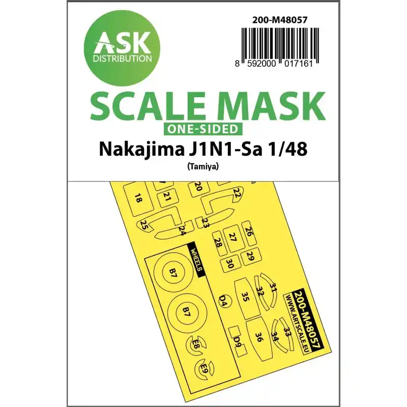 ASK ART SCALE KIT M48057 MASK NAKAJIMA J1N1 (TAMIYA) 1/48 Bon Marché