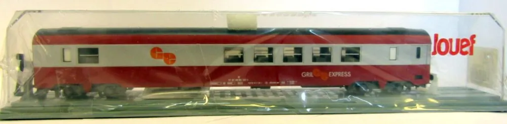 *SOLDES* - VOITURE RESTAURANT GRILL EXPRESS LIVREE ROUGE INOX SNCF Nouvel Arrivage