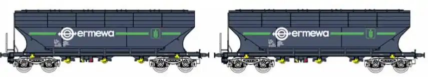 Livraison Express SET DE 2 WAGONS CEREALIERS ERMEWA - SET B (A RESERVER)